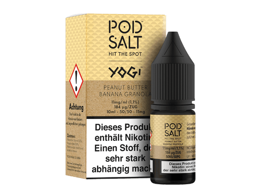 Pod Salt Fusion - Peanut Butter Banana Granola - Nikotinsalz Liquid 11 mg/ml