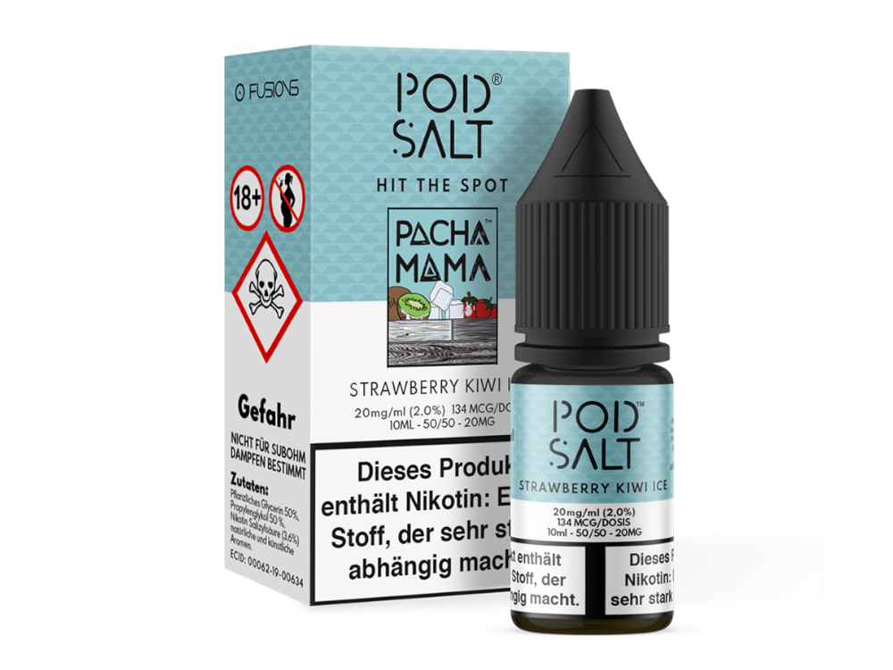 Pod Salt Fusion - Strawberry Kiwi Ice - Nikotinsalz Liquid 20 mg/ml