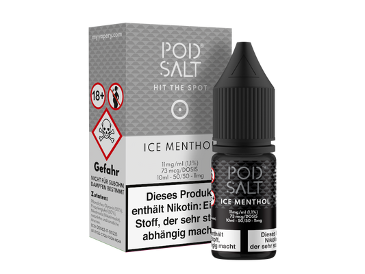 Pod Salt - Ice Menthol - Nikotinsalz Liquid 11 mg/ml 100er Packung