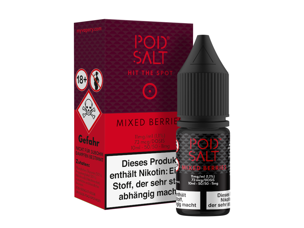 Pod Salt - Mixed Berries - Nikotinsalz Liquid 11 mg/ml 100er Packung