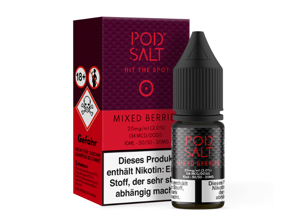 Pod Salt - Mixed Berries - Nikotinsalz Liquid 20 mg/ml 5er Packung