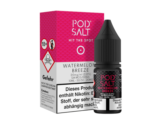 Pod Salt - Watermelon Breeze - Nikotinsalz Liquid 20 mg/ml 5er Packung