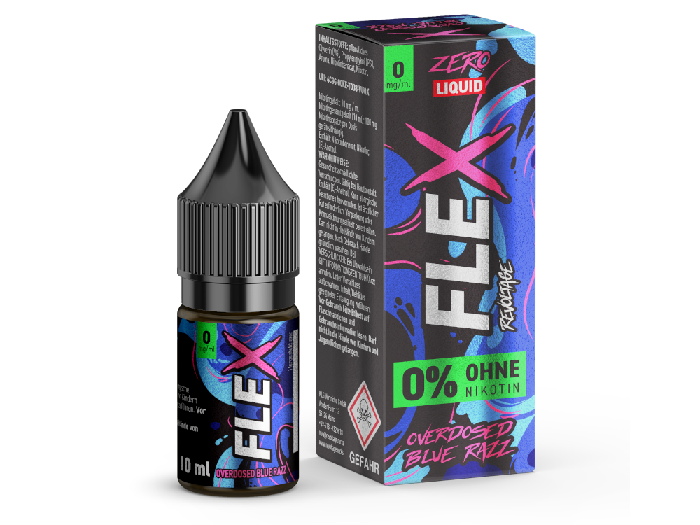 Revoltage - FLEX - Overdosed Blue Razz - Nikotinsalz Liquid 0 mg/ml