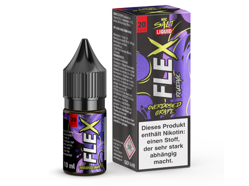 Revoltage - FLEX - Overdosed Grape - Nikotinsalz Liquid 20 mg/ml 15er Packung