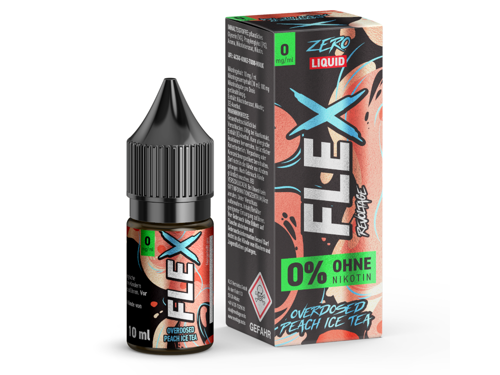 Revoltage - FLEX - Overdosed Peach Ice Tea - Nikotinsalz Liquid 0 mg/ml 450er Packung