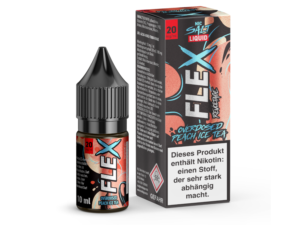 Revoltage - FLEX - Overdosed Peach Ice Tea - Nikotinsalz Liquid 20 mg/ml 15er Packung