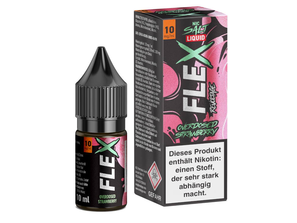 Revoltage - FLEX - Overdosed Strawberry - Nikotinsalz Liquid 10 mg/ml 450er Packung