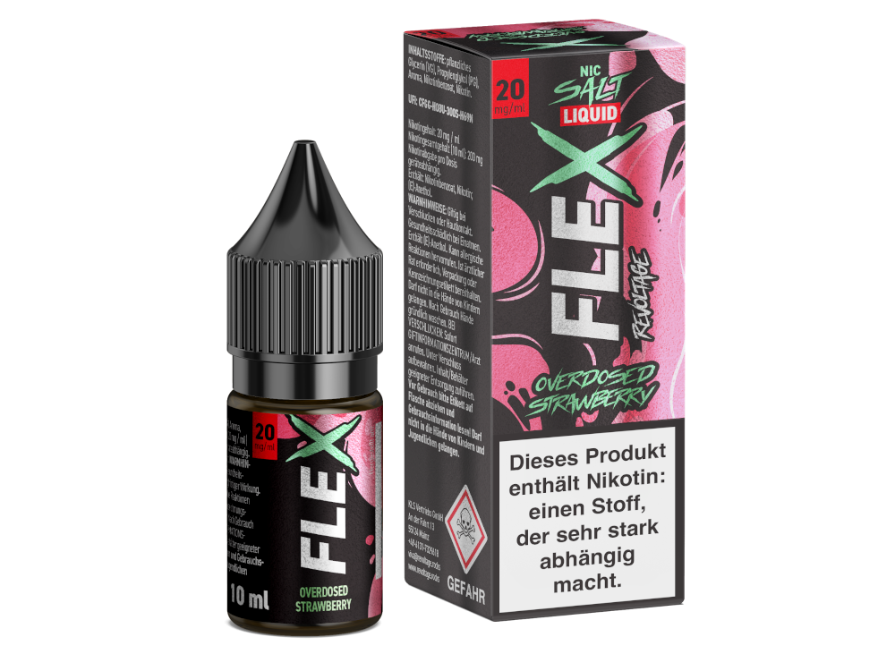 Revoltage - FLEX - Overdosed Strawberry - Nikotinsalz Liquid 20 mg/ml 450er Packung