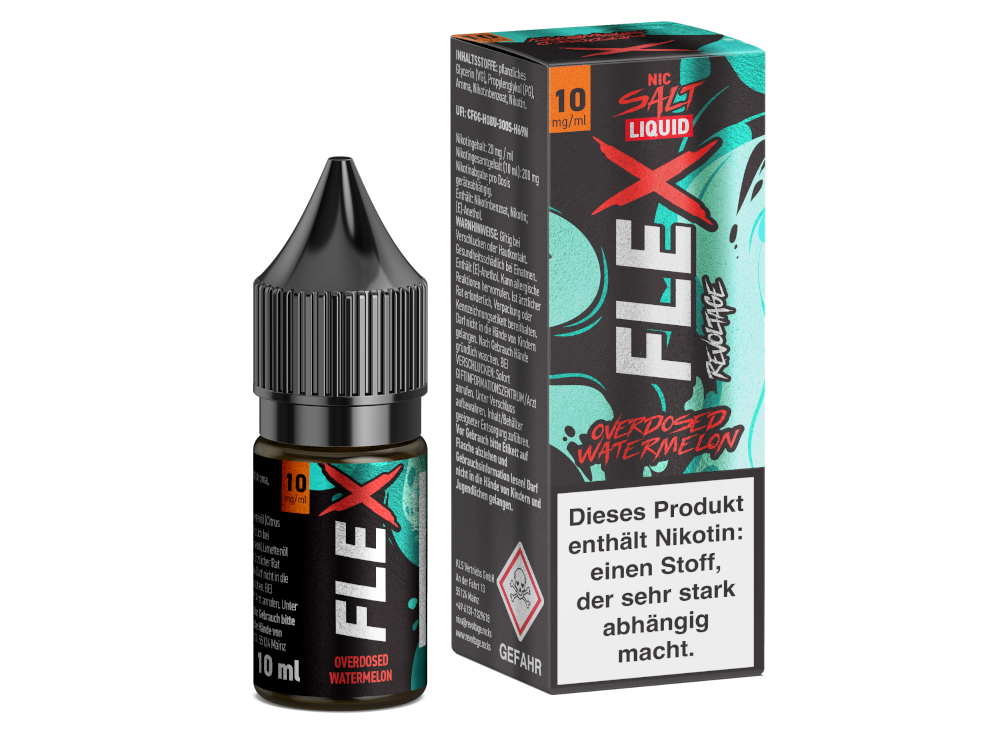 Revoltage - FLEX - Overdosed Watermelon - Nikotinsalz Liquid 10 mg/ml 450er Packung
