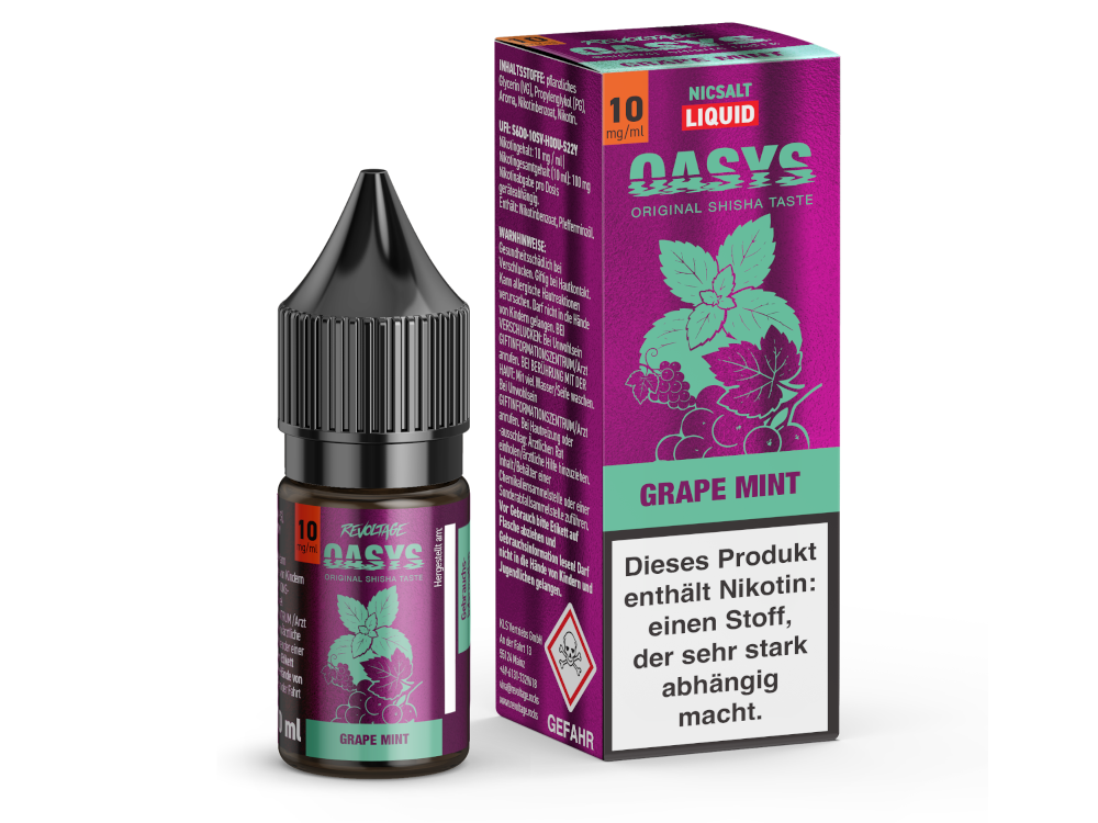 Revoltage - OASYS - Grape Mint - Hybrid Nikotinsalz Liquid 10 mg/ml 15er Packung