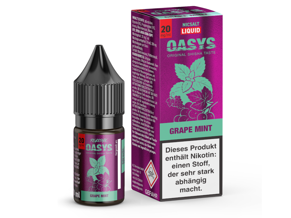 Revoltage - OASYS - Grape Mint - Hybrid Nikotinsalz Liquid 20 mg/ml 15er Packung