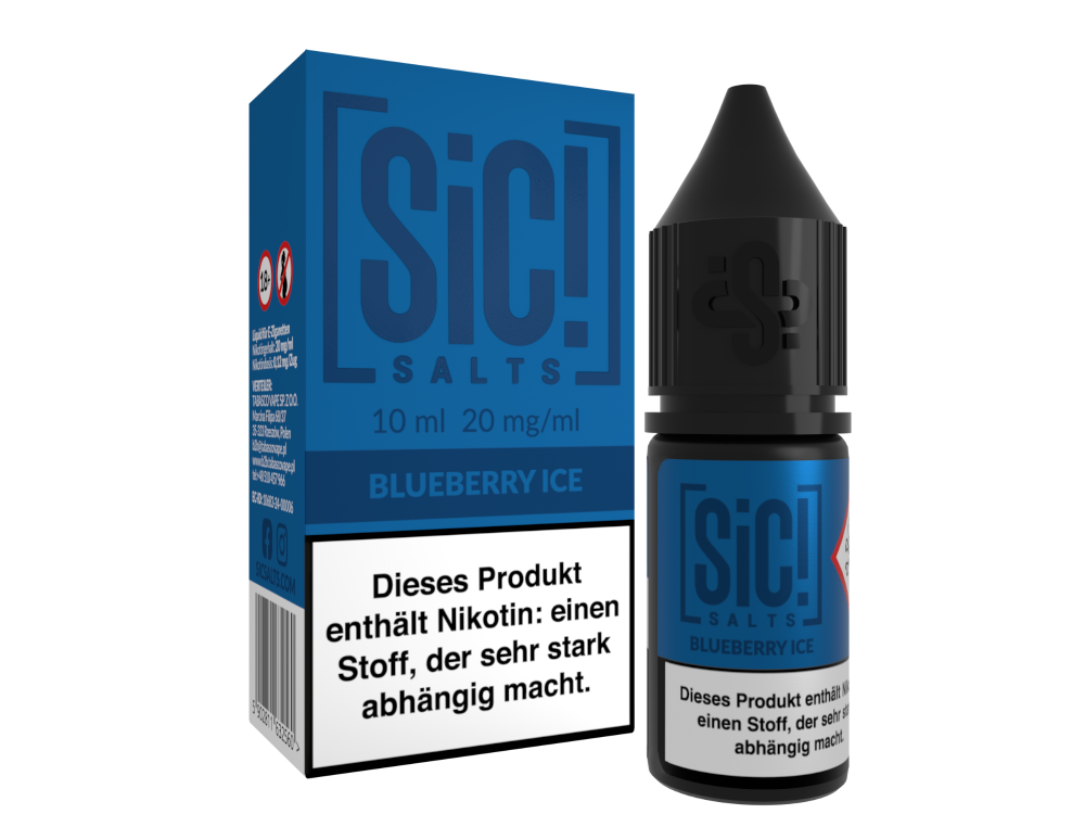 SiC! Salts - Blueberry Ice - Nikotinsalz Liquid 20 mg/ml 5er Packung