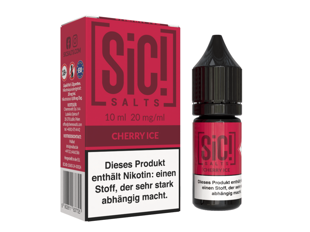 SiC! Salts - Cherry Ice - Nikotinsalz Liquid 20 mg/ml 5er Packung