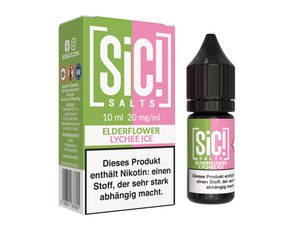 SiC! Salts - Elderflower Lychee Ice - Nikotinsalz Liquid 20 mg/ml