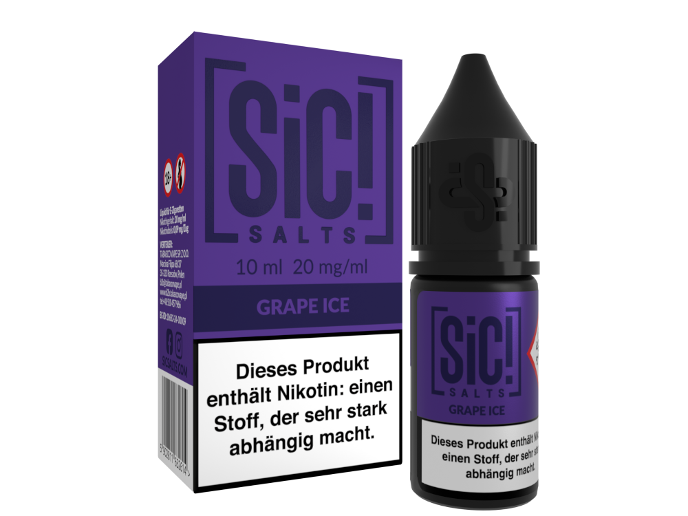 SiC! Salts - Grape Ice - Nikotinsalz Liquid 20 mg/ml