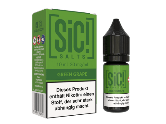 SiC! Salts - Green Grape - Nikotinsalz Liquid 20 mg/ml 5er Packung