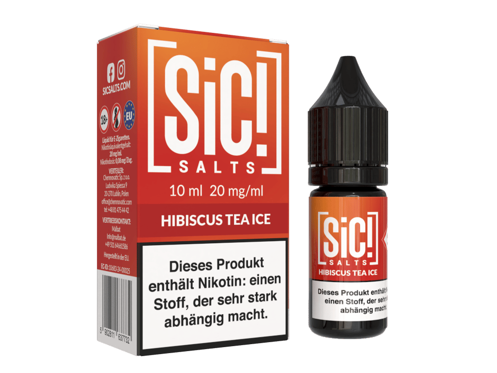 SiC! Salts - Hibiscus Tea Ice - Nikotinsalz Liquid 20 mg/ml 5er Packung