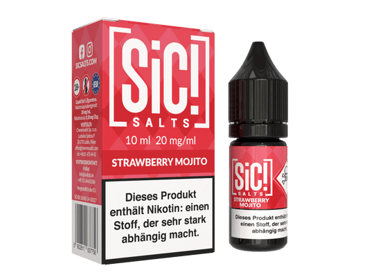 SiC! Salts - Strawberry Mojito - Nikotinsalz Liquid 20 mg/ml 5er Packung