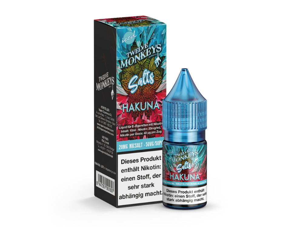 Twelve Monkeys - Iced - Hakuna - Nikotinsalz Liquid 20 mg/ml 10er Packung
