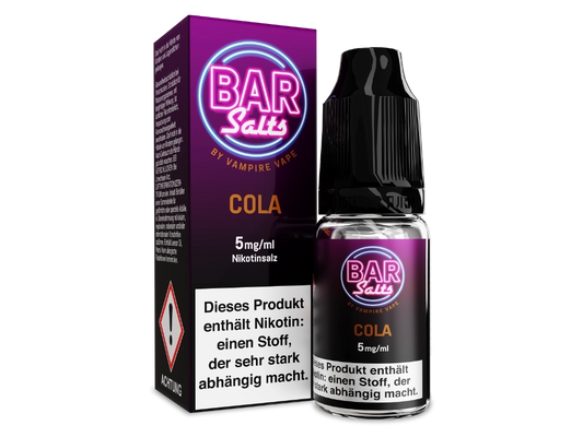 Vampire Vape - Bar Salts - Cola - Nikotinsalz Liquid 5 mg/ml 10er Packung