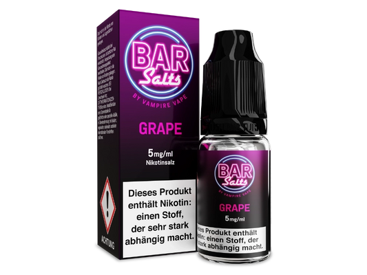 Vampire Vape - Bar Salts - Grape - Nikotinsalz Liquid 5 mg/ml 10er Packung