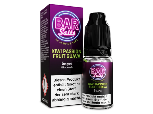 Vampire Vape - Bar Salts - Kiwi Passion Fruit Guava - Nikotinsalz Liquid 5 mg/ml