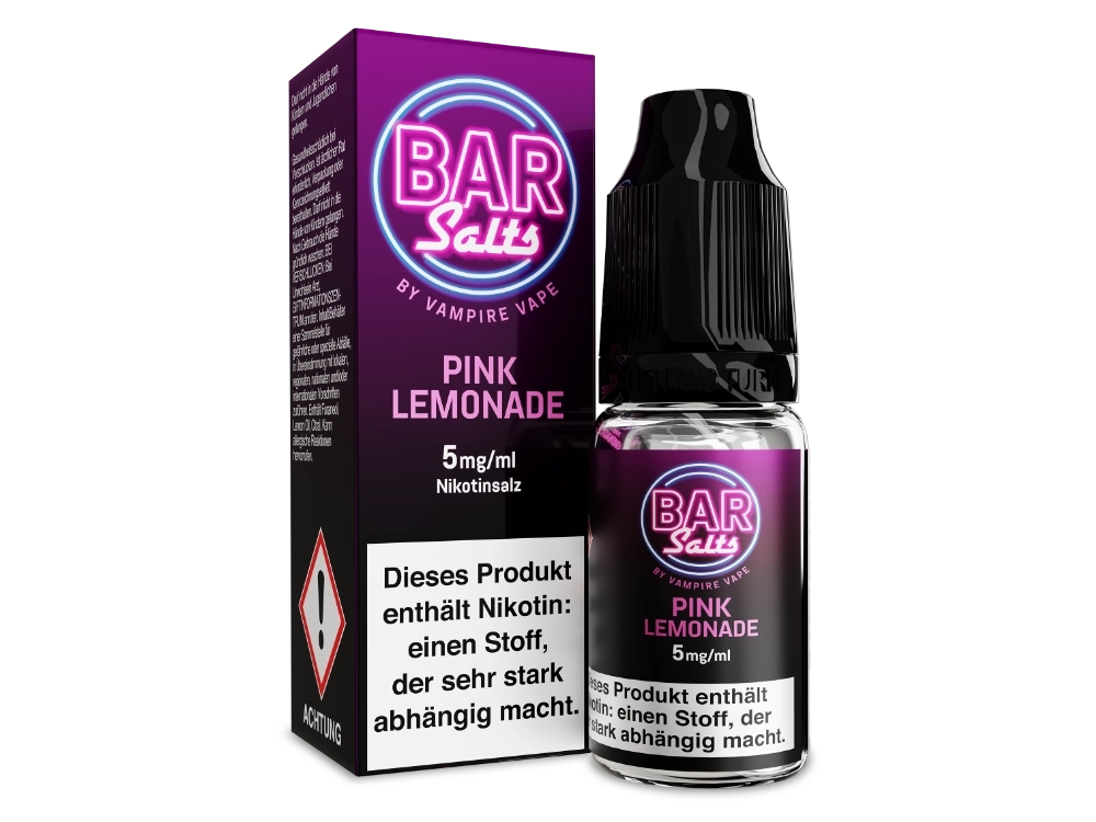 Vampire Vape - Bar Salts - Pink Lemonade - Nikotinsalz Liquid 5 mg/ml 10er Packung