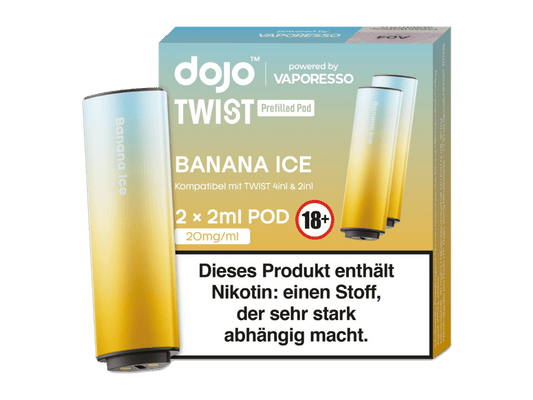 Vaporesso - Dojo - Twist Pod Banana Ice 20 mg/ml (2 Stück pro Packung) 10er Packung