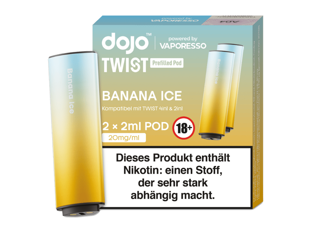 Vaporesso - Dojo - Twist Pod Banana Ice 20 mg/ml (2 Stück pro Packung) 10er Packung