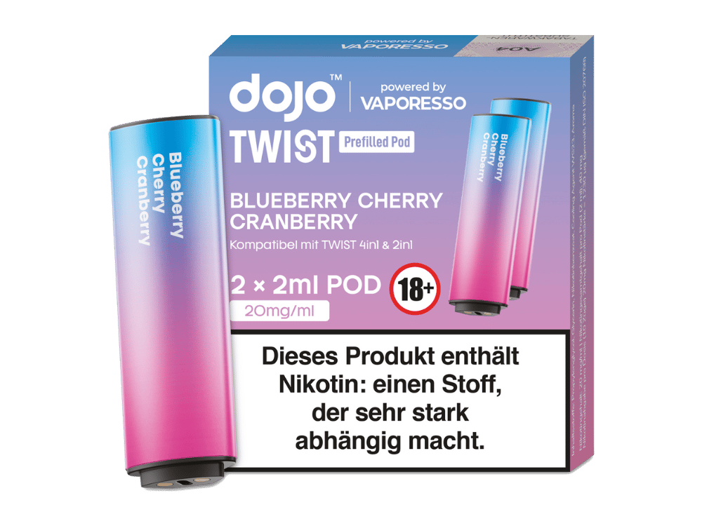 Vaporesso - Dojo - Twist Pod Blueberry Cherry Cranberry 20 mg/ml (2 Stück pro Packung)