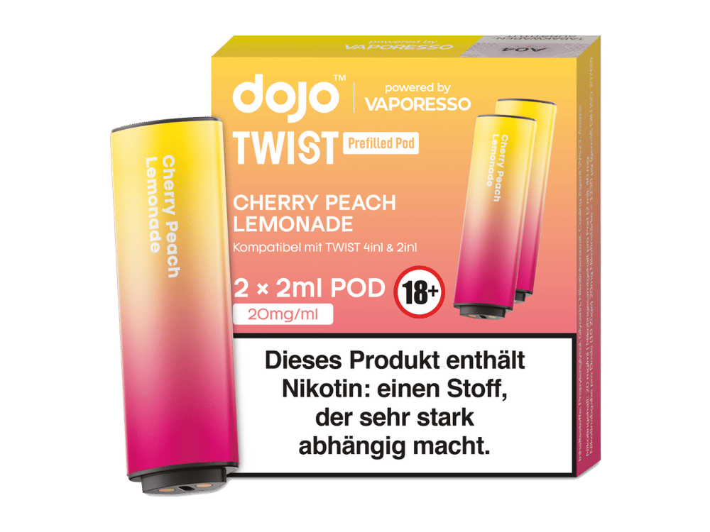 Vaporesso - Dojo - Twist Pod Cherry Peach Lemonade 20 mg/ml (2 Stück pro Packung) 10er Packung