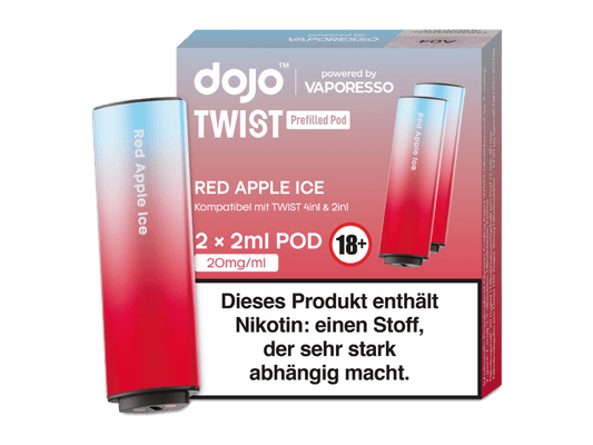 Vaporesso - Dojo - Twist Pod Red Apple Ice 20 mg/ml (2 Stück pro Packung) 400er Packung
