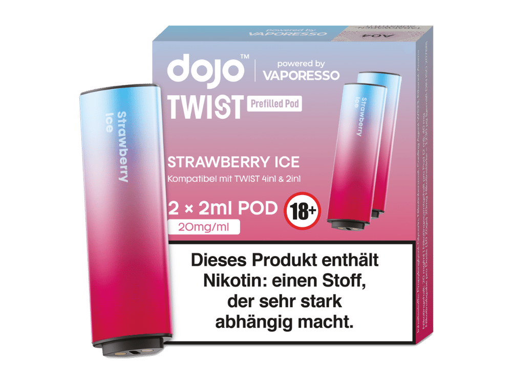 Vaporesso - Dojo - Twist Pod Strawberry Ice 20 mg/ml (2 Stück pro Packung) 400er Packung