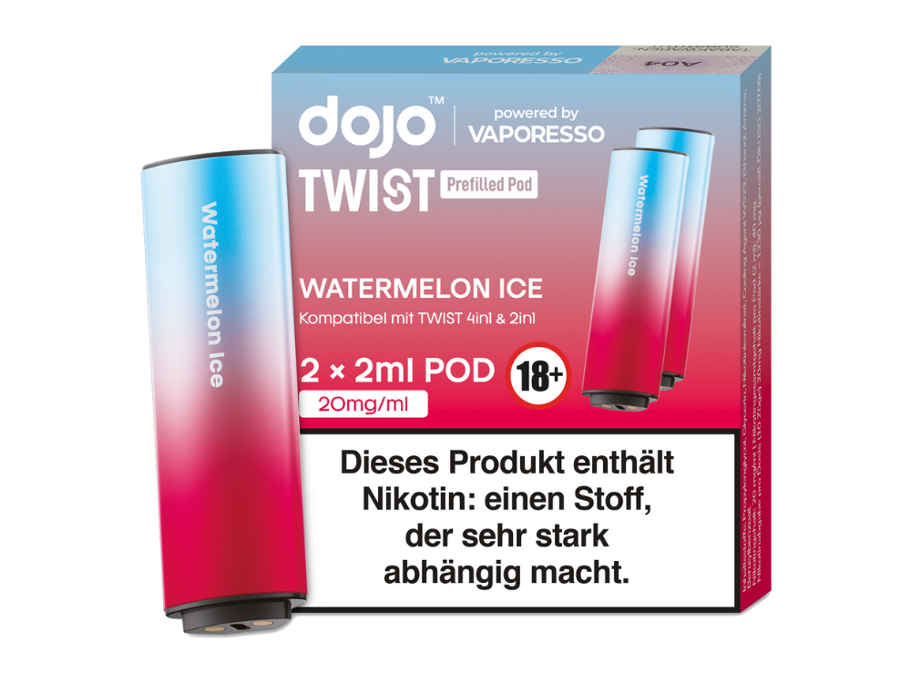Vaporesso - Dojo - Twist Pod Watermelon Ice 20 mg/ml (2 Stück pro Packung)