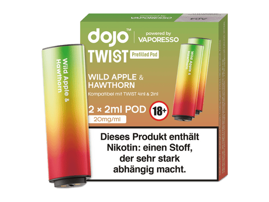 Vaporesso - Dojo - Twist Pod Wild Apple Hawthorn 20 mg/ml (2 Stück pro Packung) 10er Packung