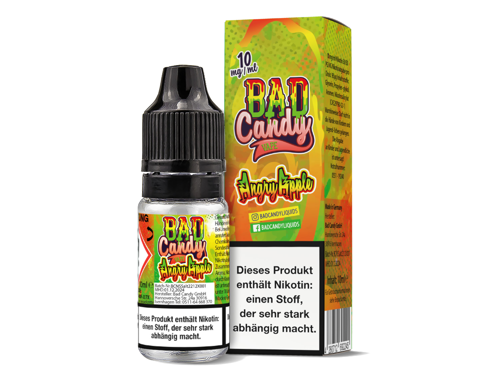Bad Candy Liquids - Angry Apple - Nikotinsalz Liquid 10 mg/ml 10er Packung