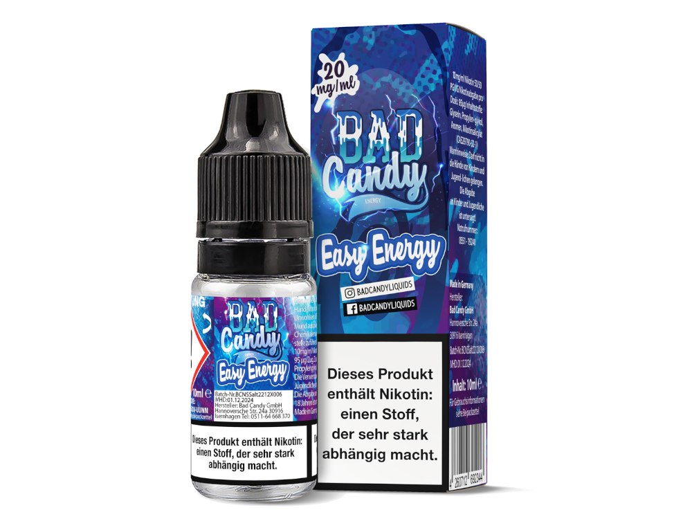 Bad Candy Liquids - Easy Energy - Nikotinsalz Liquid 20 mg/ml 10er Packung