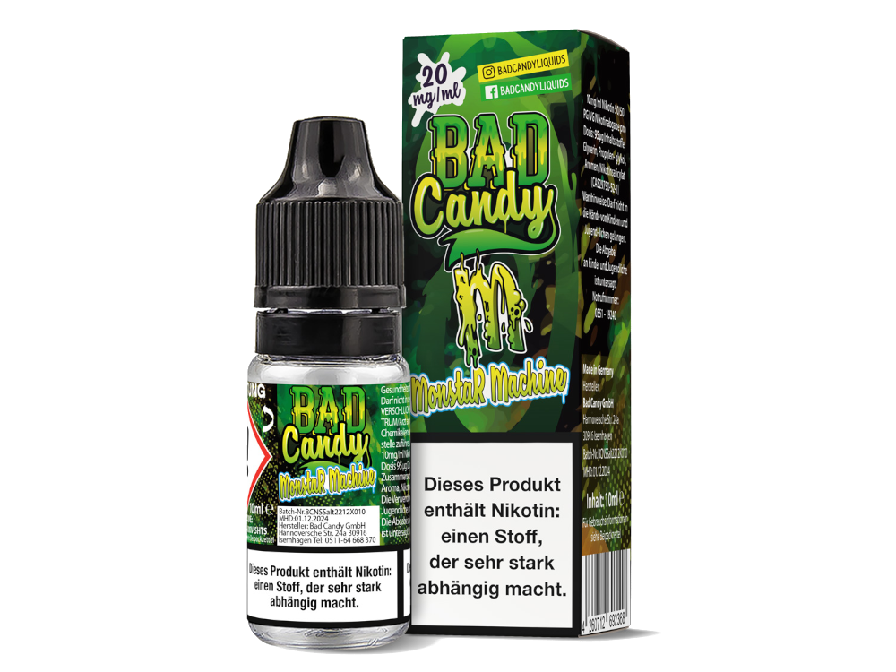 Bad Candy Liquids - Monstar Machine - Nikotinsalz Liquid 20 mg/ml 10er Packung