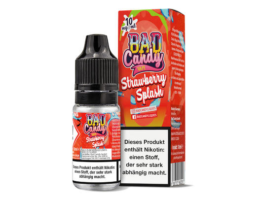 Bad Candy Liquids - Strawberry Splash - Nikotinsalz Liquid 10 mg/ml 10er Packung