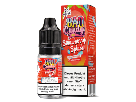Bad Candy Liquids - Strawberry Splash - Nikotinsalz Liquid 20 mg/ml 10er Packung