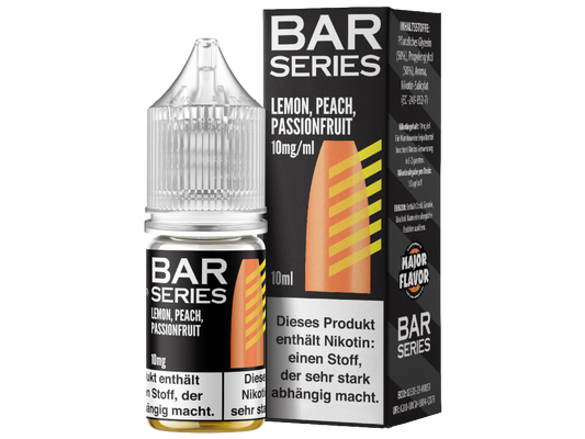 Bar Series - Lemon Peach Passionfruit - Nikotinsalz Liquid 20 mg/ml 10er Packung