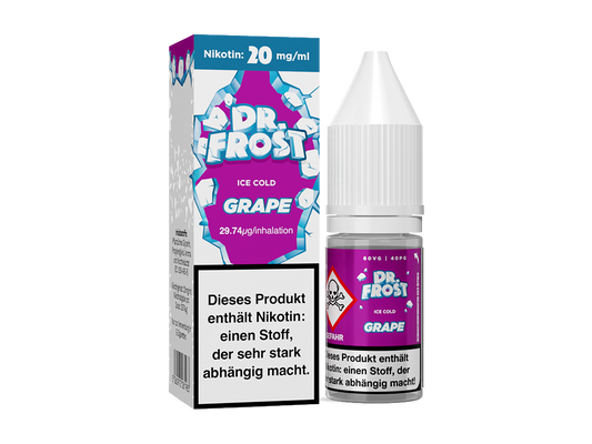 Dr. Frost - Ice Cold - Grape - Nikotinsalz Liquid 20 mg/ml 10er Packung