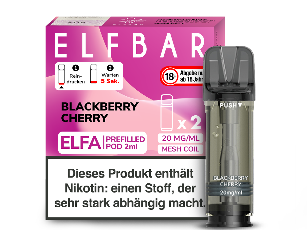 Elfbar - Elfa Pod Blackberry Cherry 20 mg/ml (2 Stück pro Packung)