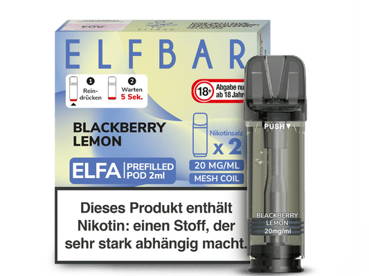 Elfbar - Elfa Pod Blackberry Lemon 20 mg/ml (2 Stück pro Packung)