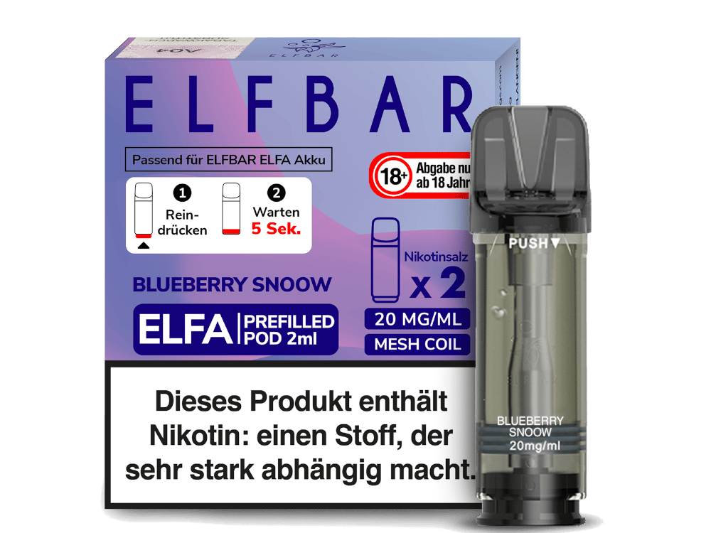 Elfbar - Elfa Pod Blueberry Snoow 20 mg/ml (2 Stück pro Packung)