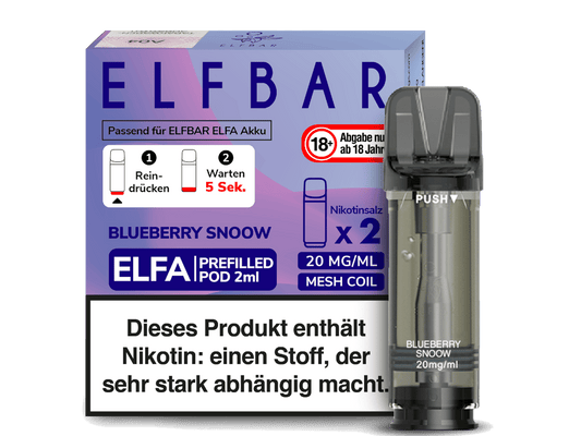 Elfbar - Elfa Pod Blueberry Snoow 20 mg/ml (2 Stück pro Packung)
