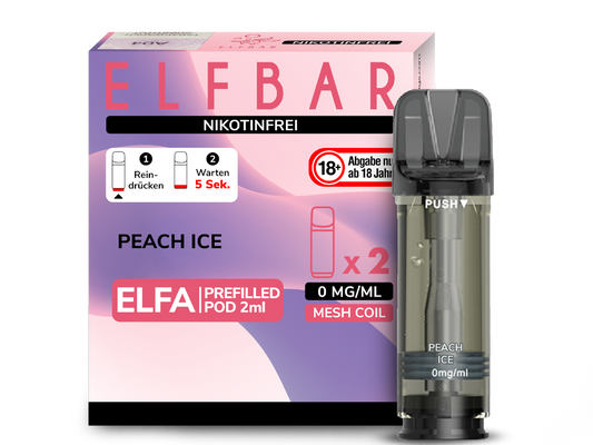 Elfbar - Elfa Pod Peach Ice 0 mg/ml (2 Stück pro Packung)