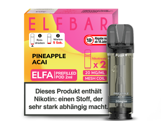 Elfbar - Elfa Pod Pineapple Acai 20 mg/ml (2 Stück pro Packung)