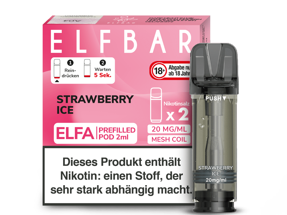 Elfbar - Elfa Pod Strawberry Ice 20 mg/ml (2 Stück pro Packung)