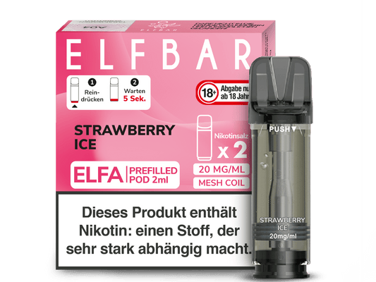 Elfbar - Elfa Pod Strawberry Ice 20 mg/ml (2 Stück pro Packung)